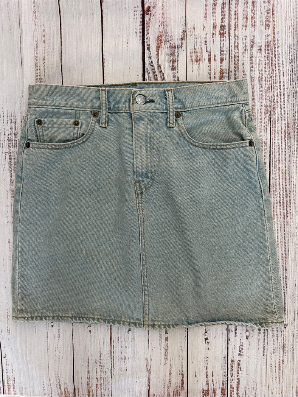 Levi's Light Blue Denim Midi Skirt 27